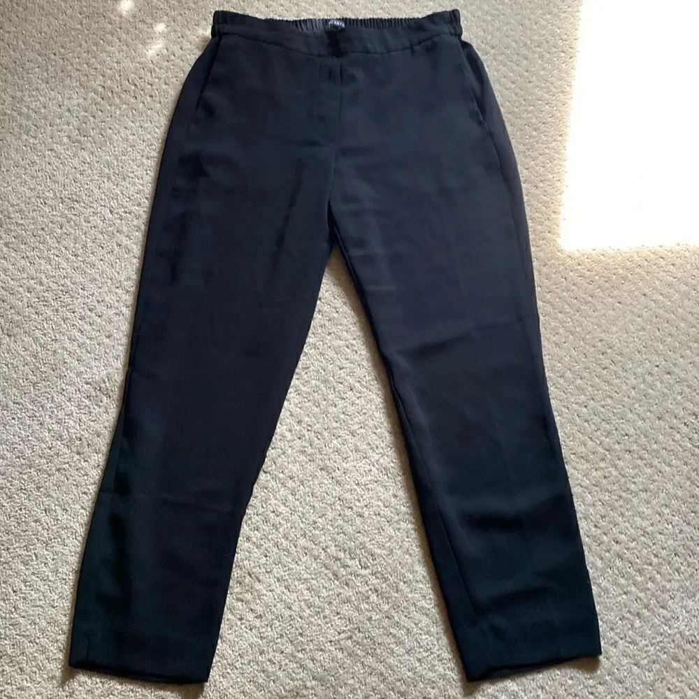 J. Crew Mercantile Black Dress Pants Size 10 Elastic Waist 27” Inseam